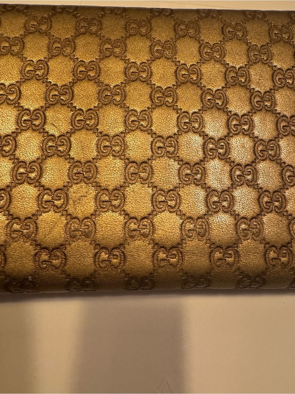 Authentic Gucci Metallic Guccissima Continental Wallet Bronze/Gold - Picture 4 of 11